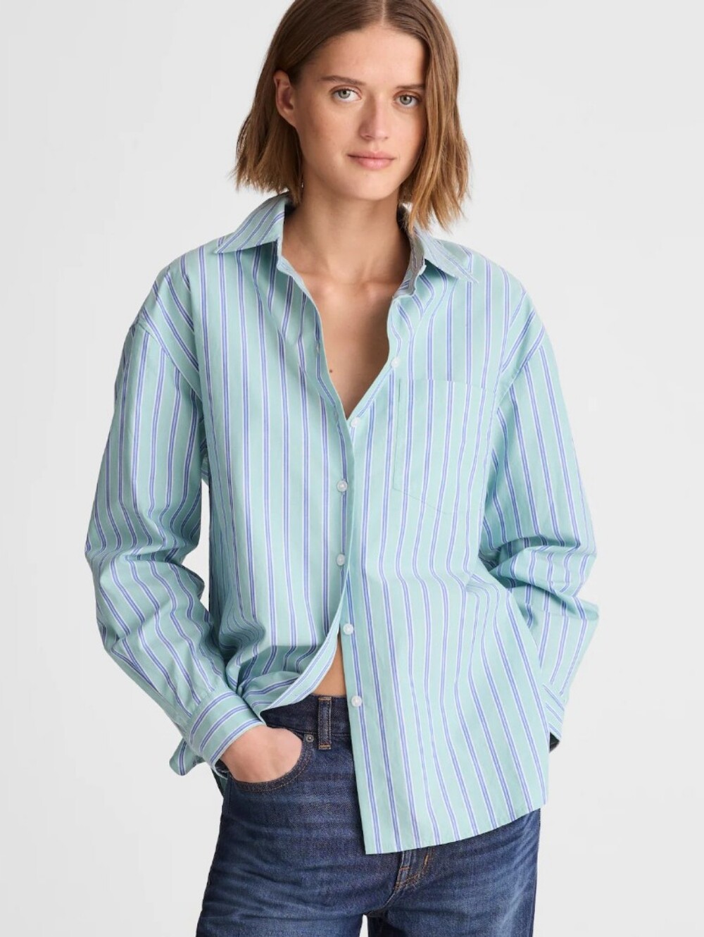 Madewell The Easy Shirt in Poplin NY392 Size S NEW! 100% cotton - Picture 1 of 7